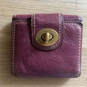 COACH PURPLE LEATHER WALLET